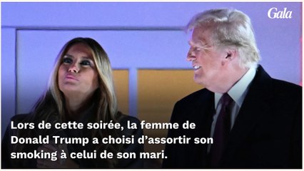 Melania Trump : en smoking assorti à son mari, elle impose son style à la Maison-Blanche