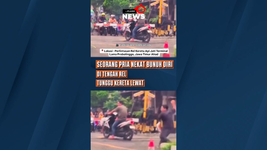 Seorang Pria Nekat Bunuh Diri Ditengah Rel Tunggu Kereta Lewat