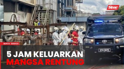 Operasi sukar, bomba ambil masa 5 jam keluarkan mangsa rentung