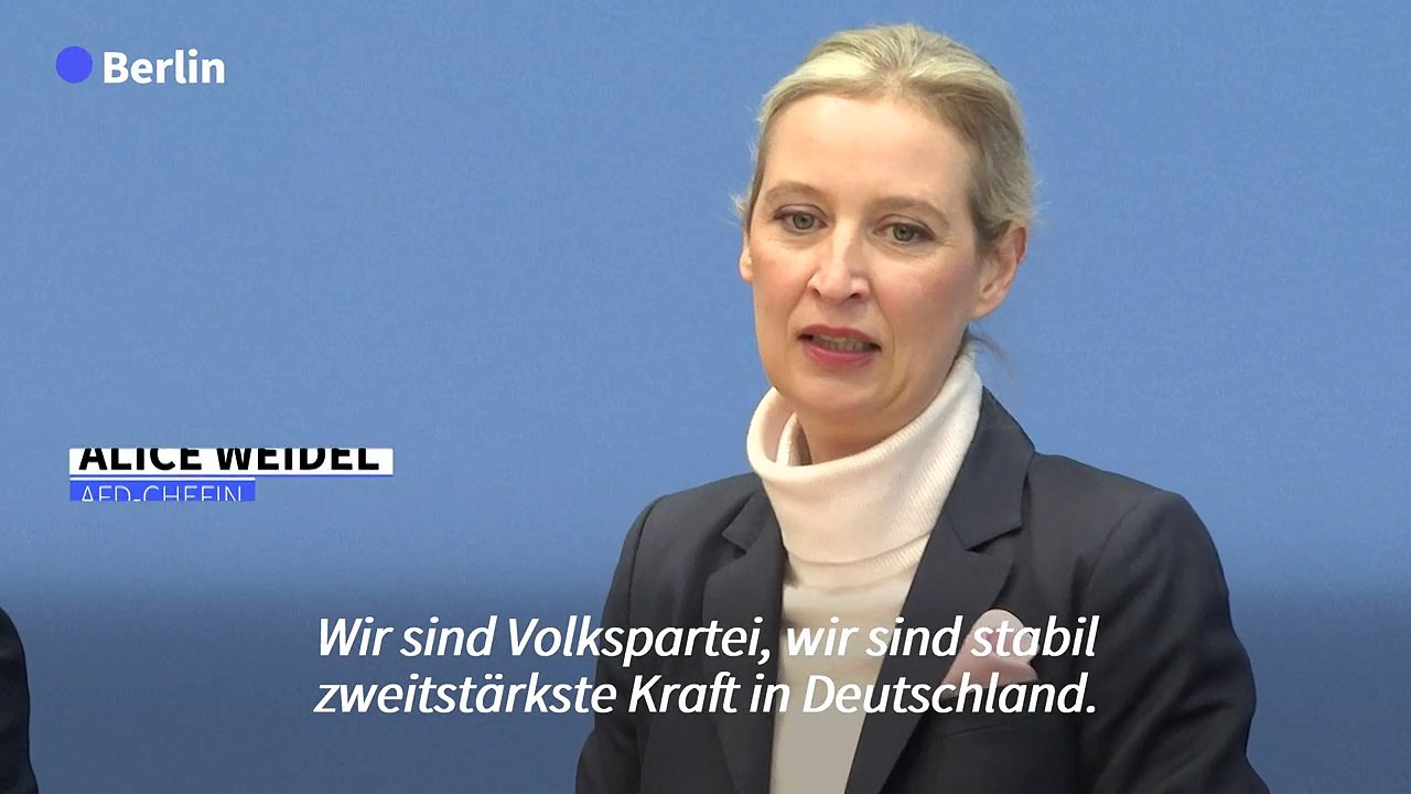 Weidel: afd gut aufgestellt für sieg bei nächster wahl