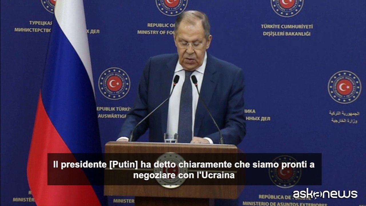 Ucraina, Lavrov: "Stop guerra solo con accordo che vada bene a Mosca"