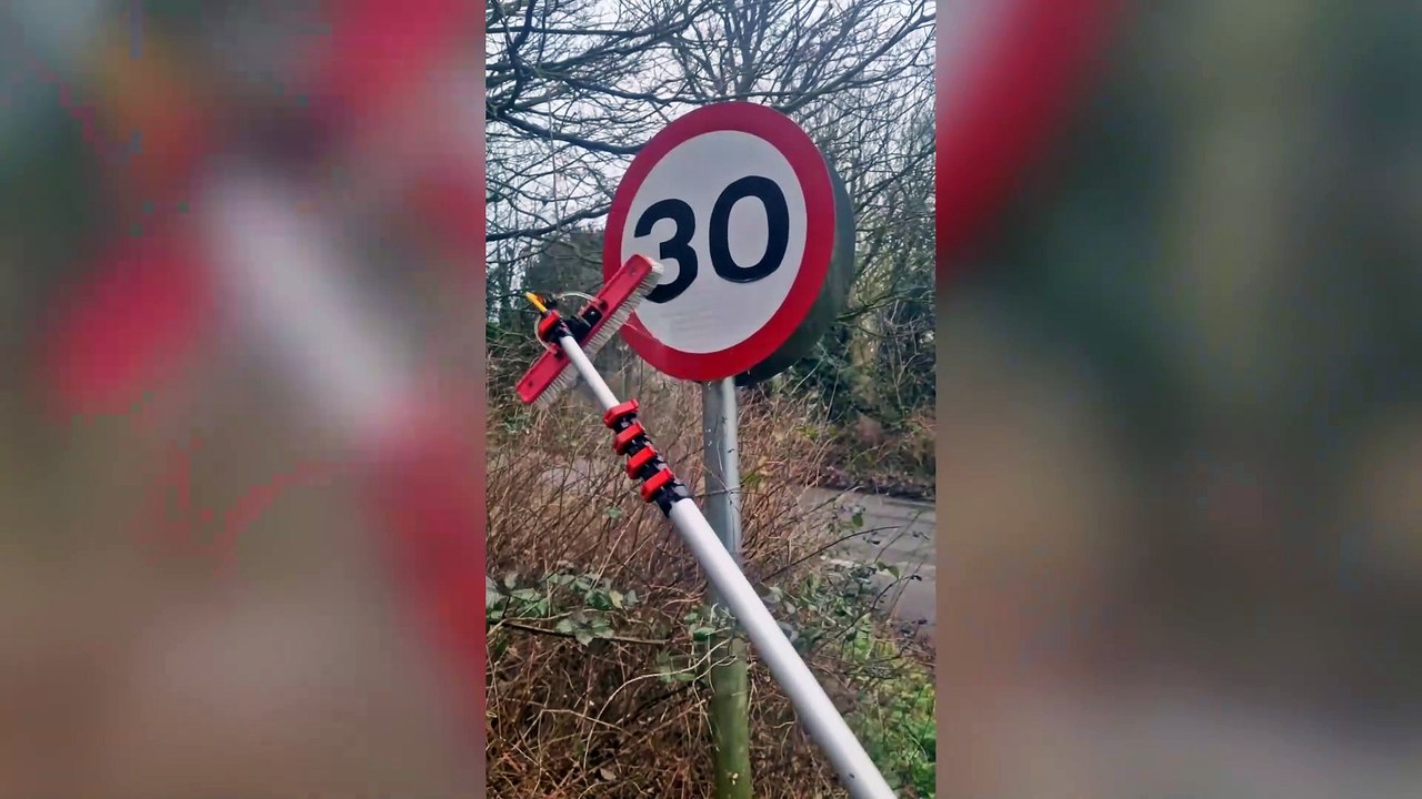 Army veteran wages war against dirty road signs