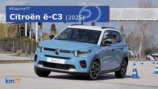 Citroën ë-C3 2025 - Maniobra de esquiva (moose test) y eslalon | km77.com