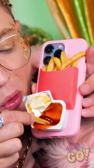Phone cases, but make them delicious! 🍟📱🍰 #123go