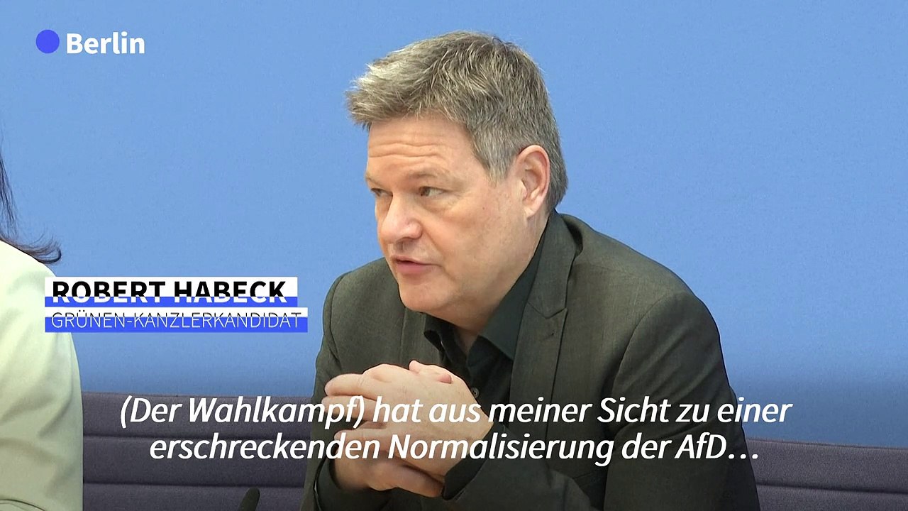 Habeck beklagt Verrohung im Wahlkampf: 'Menschen sind keine Tiere'