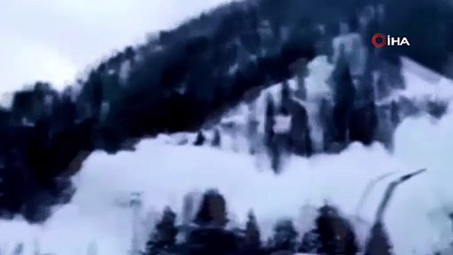 Ayder Yaylası’na çığ düştü! O anlar kamerada