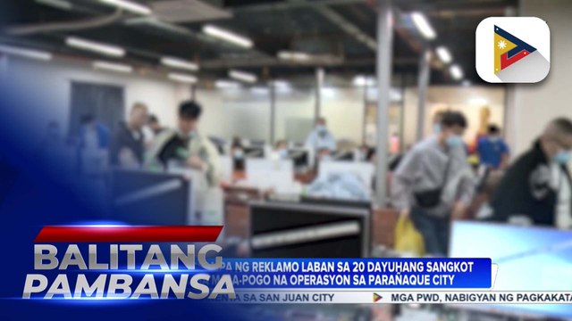 PAOCC, nagsampa na ng kaso laban sa 20 dayuhan na sangkot sa mala-POGO na operasyon sa Parañaque City