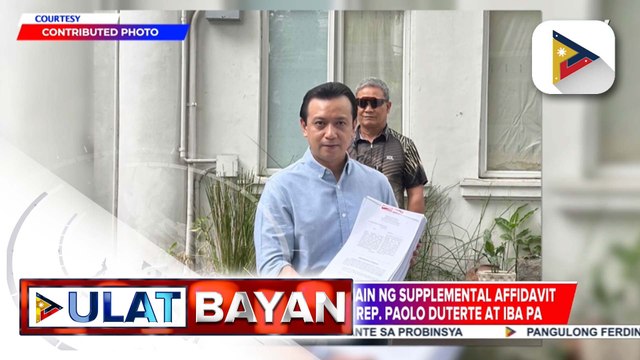 Dating Sen. Antonio Trillanes, nagsumite ng supplemental affidavit sa smuggling at graft case laban kina Rep. Paolo Duterte at iba pa