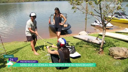 Coach BEC: As gêmeas Yasmin e Gabriela Leite se aventuram no wakeboard