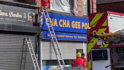 Man dies after a fire ripped though flat in UK town centre, police have confirmed
