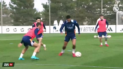 Entrenamiento del Real Madrid previo a las semifinales de Copa ante la Real Sociedad