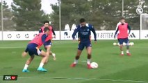 Entrenamiento del Real Madrid previo a las semifinales de Copa ante la Real Sociedad