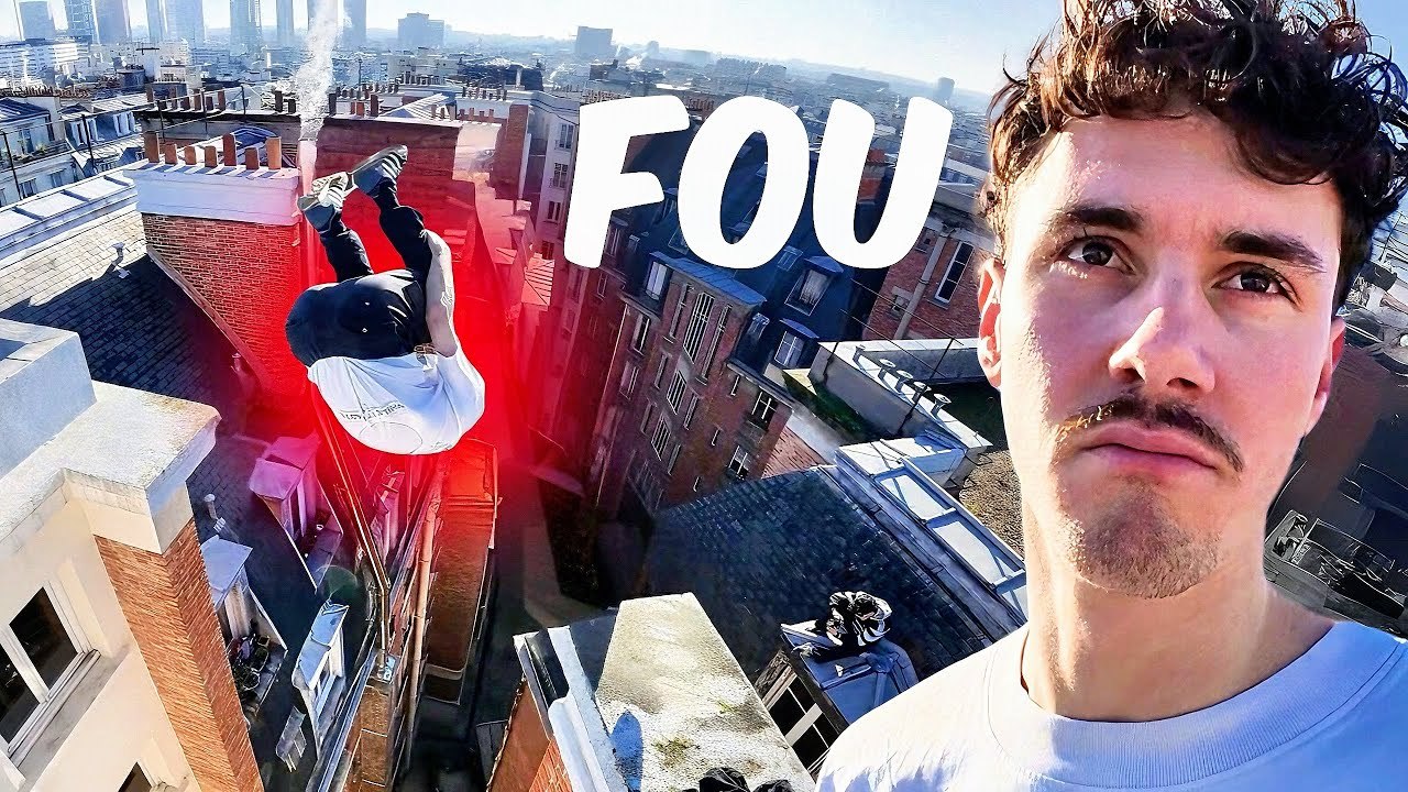 Un salto à 40m de haut entre deux toits