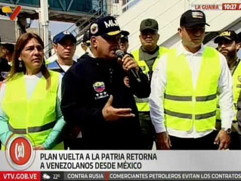 Vpdte. Sec. Cabello afirma que venezolanos repatriados no poseen vínculos con el Tren de Aragua