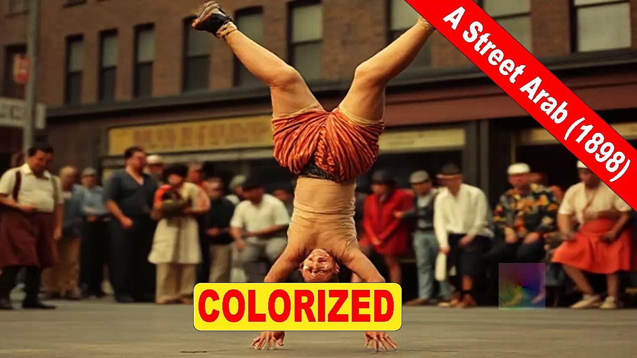 A Street Arab (1898) in New York | Colorized