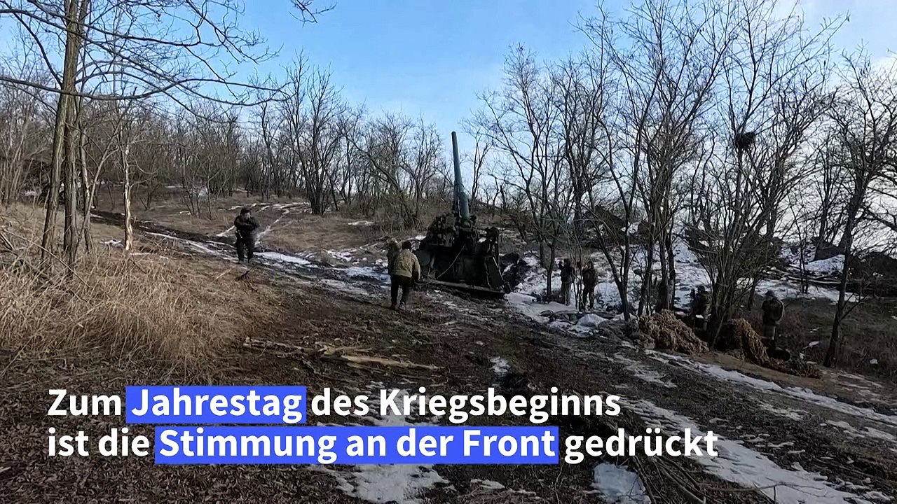 Drei Jahre Krieg in der Ukraine: Gedrückte Stimmung an der Front