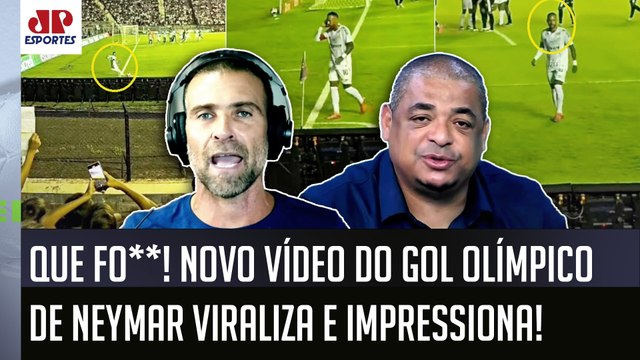 OLHA ISSO! É SENSACIONAL! Esse VÍDEO MOSTRA que o Neymar... GOL OLÍMPICO no Santos IMPRESSIONA!