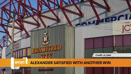 Graham Alexander satisfied as Bradford continue home form