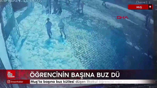 Muş’ta başına buz kütlesi düşen ilkokul öğrencisi ağır yaralandı