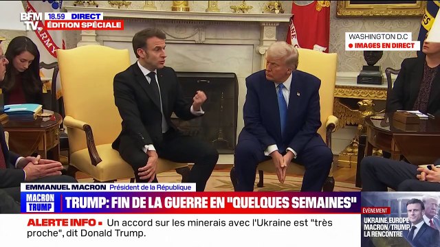 Ukraine: Ça peut aller jusqu'à l'envoi (...) de troupes qui iront observer que la paix est bien respectée , affirme Emmanuel Macron