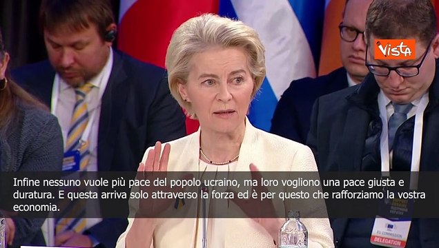 Von der Leyen: Aumenteremo sanzioni contro Russia e forniremo garanzie di sicurezza sostenute da USA