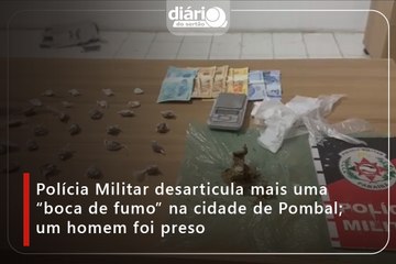 Polícia Militar desarticula mais uma “boca de fumo” na cidade de Pombal; um homem foi preso