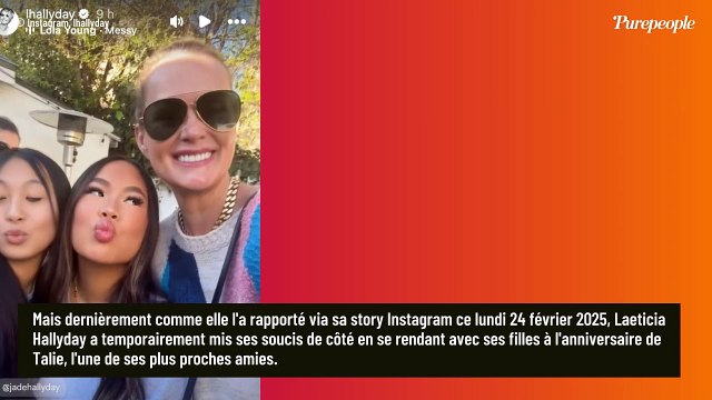 Laeticia Hallyday aux anges : Après la perte de sa villa à Los Angeles, elle retrouve le sourire avec Jade et Joy lors d’un événement festif
