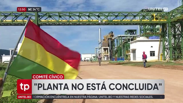 Cívicos y diputada señalan que el Complejo Siderúrgico del Mutún no fue concluido y califican de show político la inauguración