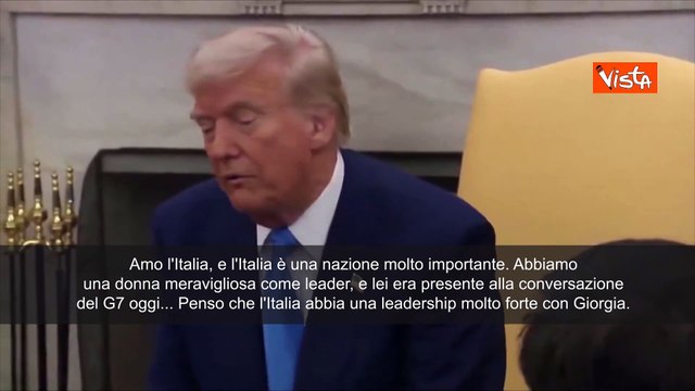 Trump riceve Macron, poi elogia Meloni: Grande leader, Italia alleato molto importante SOTTOTITOLI