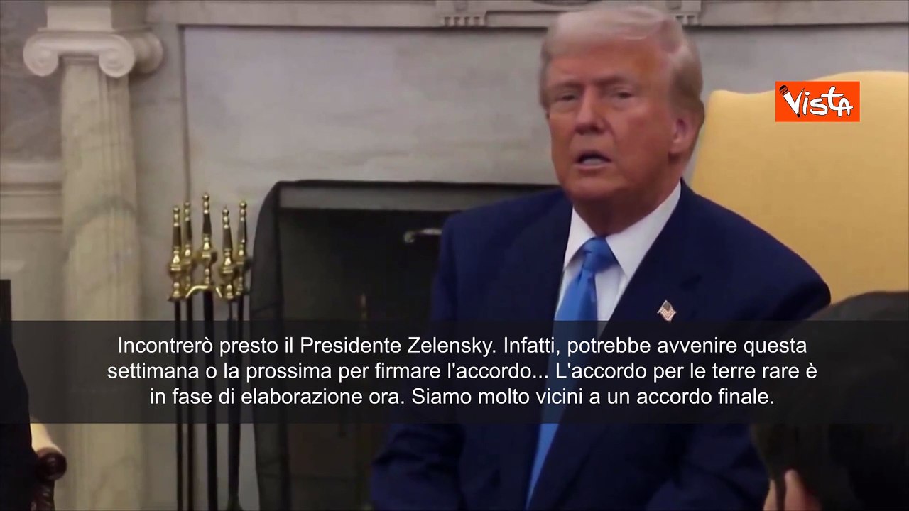 Trump: "Presto vedr? Zelensky, molto vicini ad accordo su terre rare"