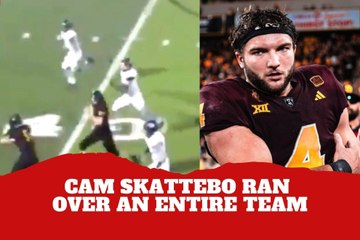 Nobody can stop him! NFL prospect Cameron Skattebo ran over an entire defense
