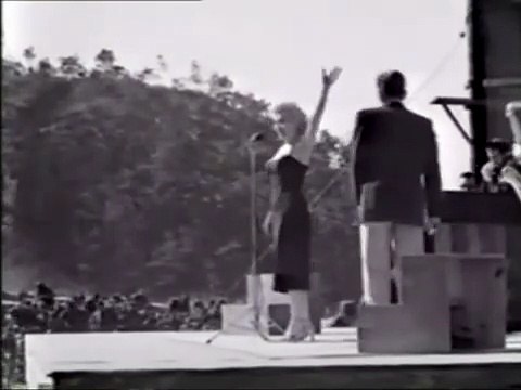 Marilyn Monroe - A Side View Singing To Troops In Korea 1954