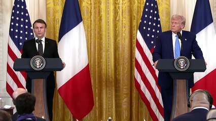 Macron e Trump prometem trabalhar juntos pela paz na Ucrânia