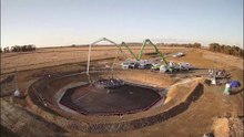 Wambo wind farm concrete pour