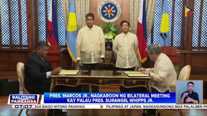 PBBM, nagkaroon ng bilateral meeting kay Palau President Surangel Whipps Jr.;