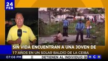 Encuentran el cuerpo sin vida de una joven de 17 años en un solar baldío de La Ceiba, Atlántida