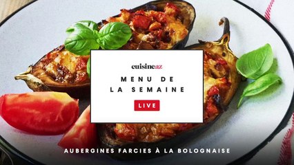 Aubergines farcies a` la bolognaise