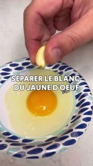 food hack séparer facilement le blanc du jaune avec de l'ail