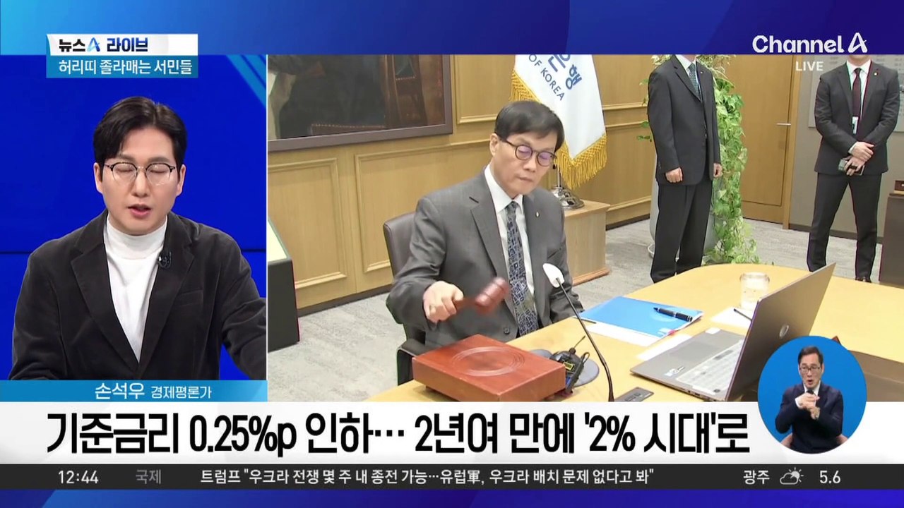 한은, 기준금리 2.75%로 인하…올 성장률 1.5%로 하향
