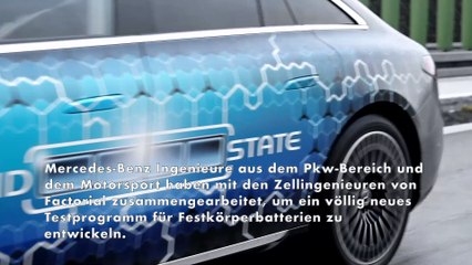 Mercedes-Benz Pkw- und Formel-1-Ingenieure bündeln ihre Kräfte, um Festkörperbatterien in Straßentests zu erproben