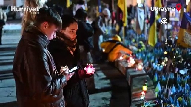 Rusya-Ukrayna savaşının 3. yıldönümünde Kiev'de anma töreni