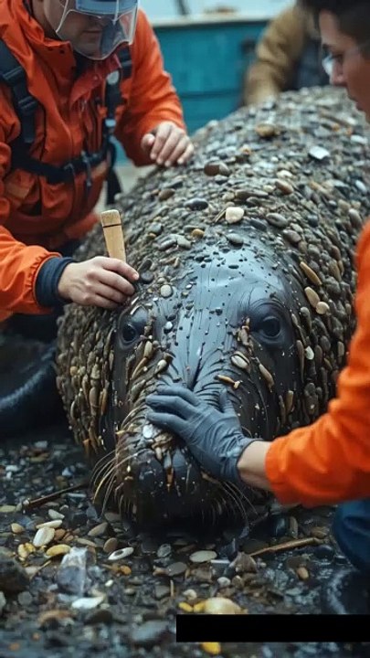 ✨ Rescue Team Gives Giant Seal a Spa Day! 🧼🐚 So Satisfying!