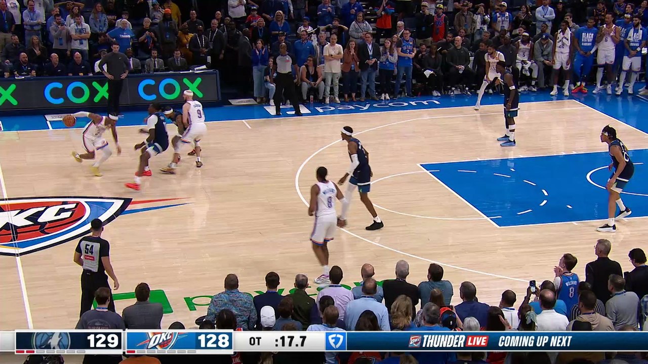 Edwards denies Gilgeous-Alexander with a huge block in overtime