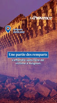 Une partie des remparts s'effondre sans faire de victime à Avignon.