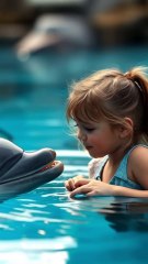 🐬💬 Little Girl Has a Heartfelt Chat with a Dolphin! 🧒❤️✨ #Wholesome