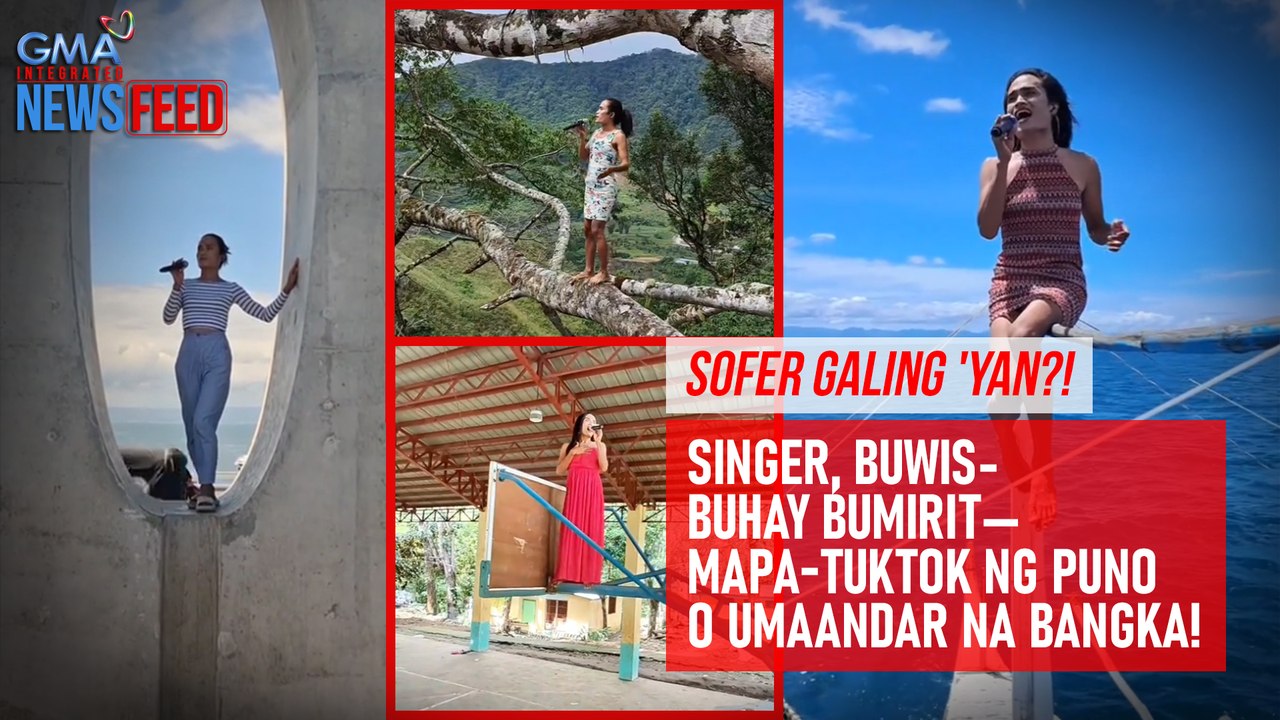 Singer, buwis-buhay bumirit — mapa-tuktok ng puno o umaandar na bangka! | GMA Integrated Newsfeed