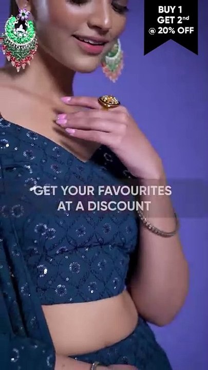 Blue and Maroon Color Lehengas with Sequins Work
