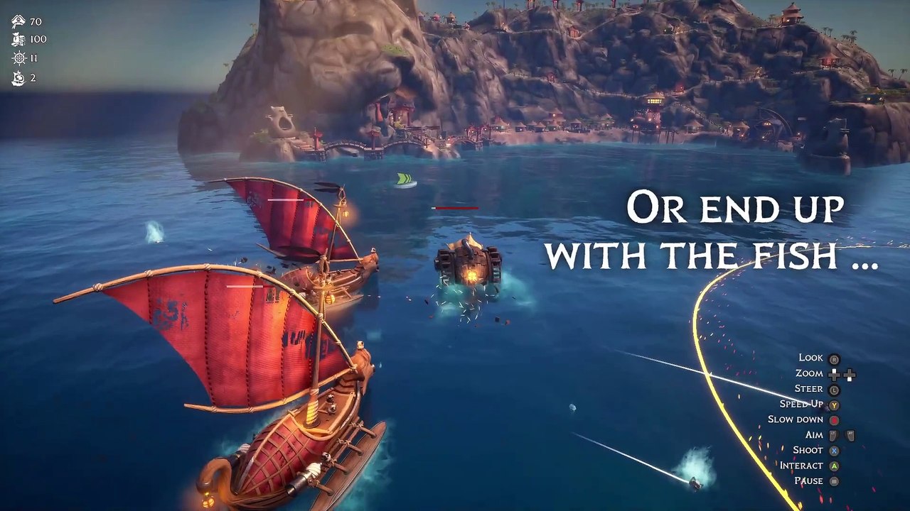 Im charmanten Piraten-Spiel Fluffy Sailors ist eure knuffige Crew eure Munition