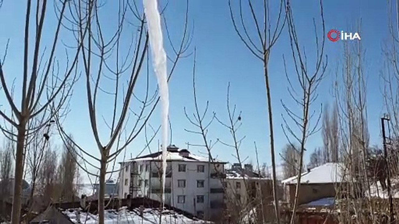 Sibirya soğukları dondurdu! Başkale buz kesti