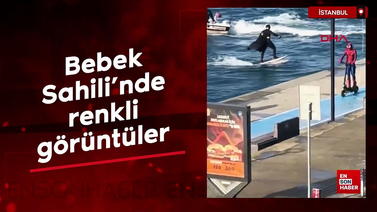 Bebek Sahili'nde Batman ve Örümcek Adam aynı karede